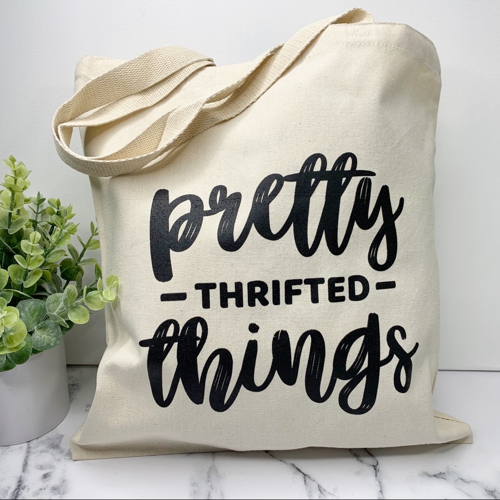 Natural Canvas Tote Cotton Bag Size 15x16” - Picture 6 of 7